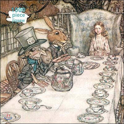 Adult Jigsaw Puzzle Arthur Rackham: Alice in Wonderland Tea Party: 1000-Piece Jigsaw Puzzles (1000 Piece Puzzle)