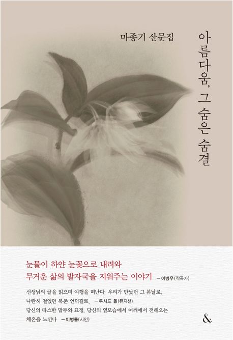 아름다움, 그 숨은 숨결 : 마종기 산문집