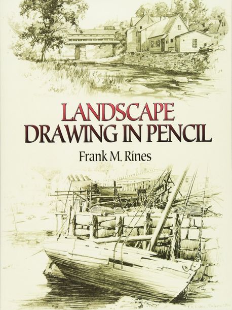 Landscape drawing in pencil 