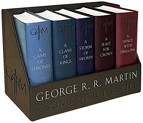 A Game of Thrones Leather-Cloth Boxed Set: A Game of Thrones, a Clash of Kings, a Storm of Swords, a Feast for Crows, and a Dance with Dragons (A Game of Thrones, A Clash of Kings, A Storm of Swords, A Feast for Crows, and A Dance with Dragons)