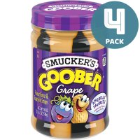 스머커즈 구버 땅콩버터 포도 잼 510g 4팩 Smucker’s Goober Peanut Butter and Grape Jelly Stripes