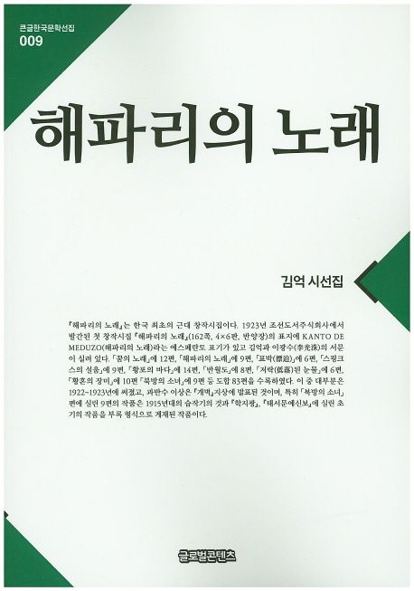 [큰글자] 해파리의 노래  : 김억 시선집