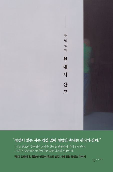 황현산의 현대시 산고 (황현산 유고 평론집) 표지