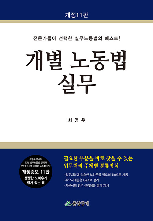 개별 노동법 실무 (전문가들이 선택한 실무노동법의 베스트!, 개정11판)