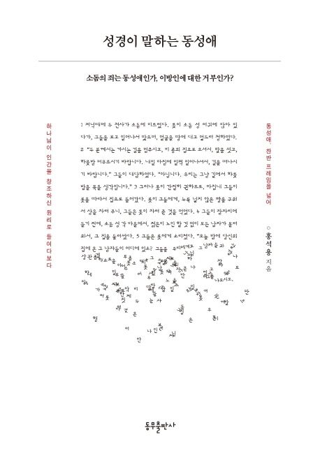 성경이 말하는 동성애 : 소돔의 죄는 동성애인가, 이방인에 대한 거부인가? / 홍석용 지음