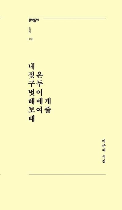 내 젖은 구두 벗어 해에게 보여줄 때 (이문재 시집) 표지