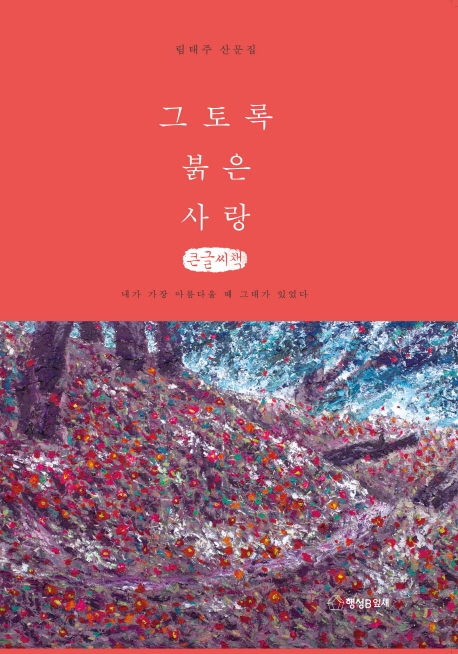 [큰글씨책] 그토록 붉은 사랑 (내가 가장 아름다울 때 그대가 있었다)