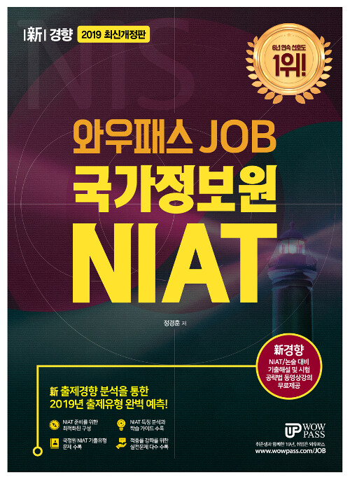 2019 와우패스 JOB 국가정보원 NIAT (新 출제경향 분석을 통한 2019년 출제유형 완벽 예측)