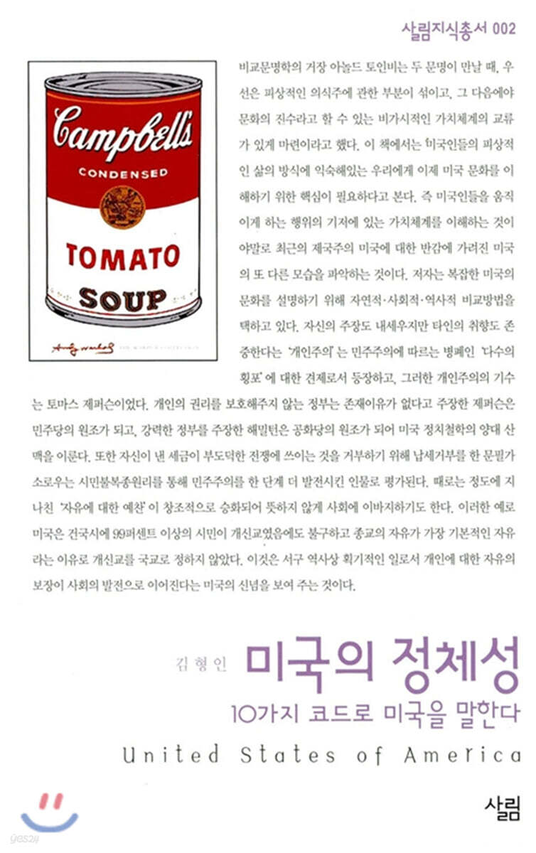 미국의 정체성 : 10가지 코드로 미국을 말한다 / 김형인 지음