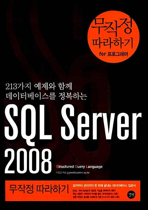 (213가지 예제와 함께 데이터베이스를 정복하는)SQL server 2008 / 이영걸 지음