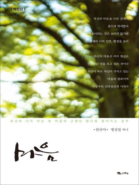 마음  : 천산야 명상집 하나 / 강영수 지음