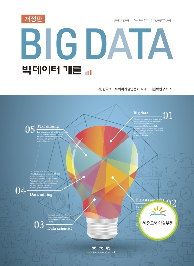 빅데이터 개론 = Big data : analyse data / 한국소프트웨어기술인협회 빅데이터전략연구소  지...