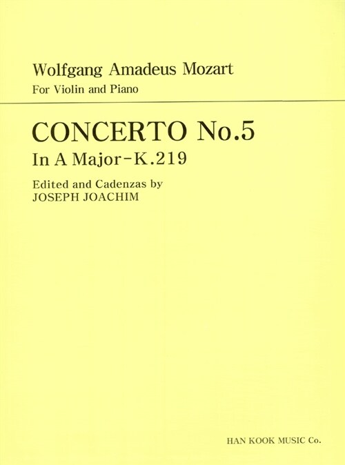 Mozart Concerto No.5 (In A Major-K.219)