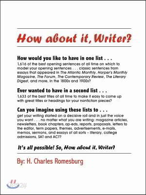 How about It, Writer?