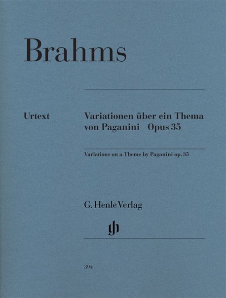 브람스 파가니니에 의한 변주곡 Op 35 (HN 394) (Brahms Variations on a Theme by Paganini Op. 35)