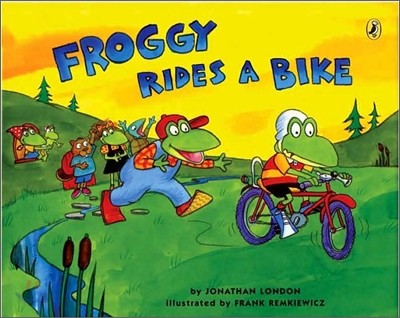 Froggy rides a bike