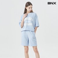 BNX 칼럼 반팔 허리 밴딩 팬츠 셋업 BU1OP035L0