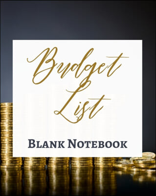 Budget List - Blank Notebook - Write It Down - Pastel Rose Gold Brown - Abstract Modern Contemporary Unique Art Design