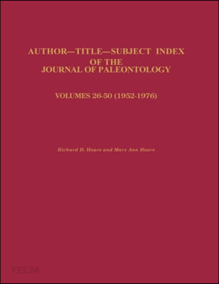 Index of the Journal of Paleontology, 1952-1976