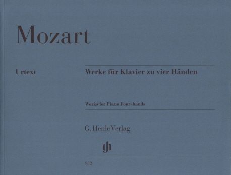 Werke fur Klavier zu vier Handen.  - [score]  : Works for piano four-hands / Wolfgang Amad...