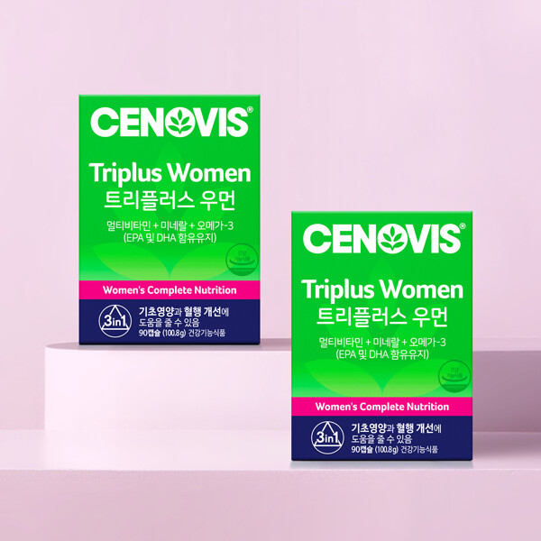 <b>비타민뱅크</b> 세노비스 트리플러스<b>우먼</b> 90캡슐 x2팩 모다아울렛 부평점