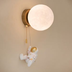 달 우주인 1등 벽등 (220v 콘센트 겸용)