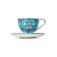 T2 다마스크 드림스 컵 소서 아쿠아 Damask Dreams Cup Saucer Aqua