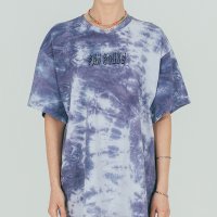 판영 fanyoung 타이다이 로고 프린팅 티셔츠 퍼플그레이 tie-dye logo printing t-shirt