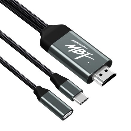 엠비에프 100W PD 고속 충전 USB C to HDMI 미러링 케이블 MBF-PDCH
