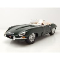 Jaguar E Type Cabrio 1961 gruen Modellauto 1:18 Burago