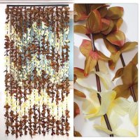 탑월드 갈색나뭇잎 발 장식용햇빛가리개 창문블라