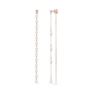 14k 아델  담수진주 언발 롱귀걸이(다이아몬드)