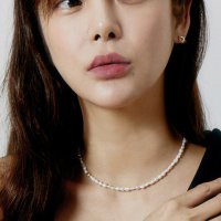 [엠주]Silhouette Pearl Necklace