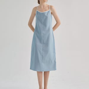 [에이리프] 시에나 뷔스티에 롱 끈나시 원피스_블루 A2205OP_177