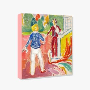 Edvard_Munch, 뭉크 (베란다 계단 옆의 두 여인),363스튜디오갤러리아 추상명화액자