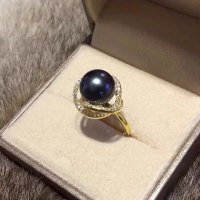 흑진주반지 Jennifer Jewelry 타히티 해수 검은