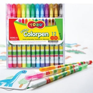 3500 동아 토루 칼라사인펜 싸인펜 12색 세트 (연질케이스)