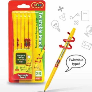 5000 동아 토루 2mm 샤프식 연필 - 돌려서 사용하는 편리한 2mm 연필 1갑 (10자루) - 2B