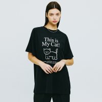 N커버 앤커버 THIS IS MY CAT TSHIRT-BLACK