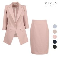 비비드시크릿가너 VIVID SET 여성 여름 마터치 정장자켓 정장스커트 세트