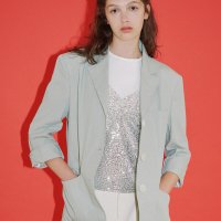 헤더먼트 oversized summer jacket mint