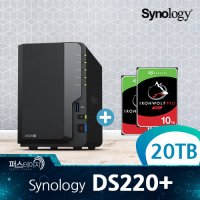 시놀로지 DS220+ / 씨게이트 Ironwolf Pro 20TB (10TB x 2)