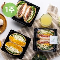 샐그램 1일3식 1주 (샌드위치) 정기배송 (6일분 총3회 수령) 샐러드도시락 간편도시락 아침식사대용  18팩