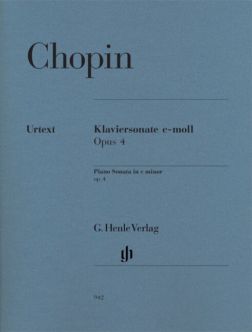Klaviersonate c-moll Opus 4.  - [score]