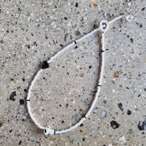 White mushroom 머쉬룸 블랙 하트 비즈목걸이, SUMMER HEARTS 썸머하츠