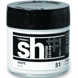 신한 SH 포스터칼라 100ml - 화이트 JAR 병타입