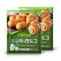 [롯데] 쉐푸드 우유미니핫도그 500g x 2개