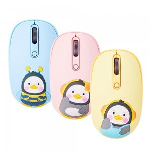 퓨전에프앤씨 펭수 BPM20 멀티페어링 무선 마우스 (옐로우)