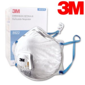 [3M] 1급 방진 마스크 8922 (10개입/1팩, 안면부여과식, 분진)