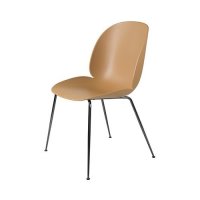 구비 비틀 다이닝 체어 Beetle Dining Chair Black Chrome Frame / Amber Brown